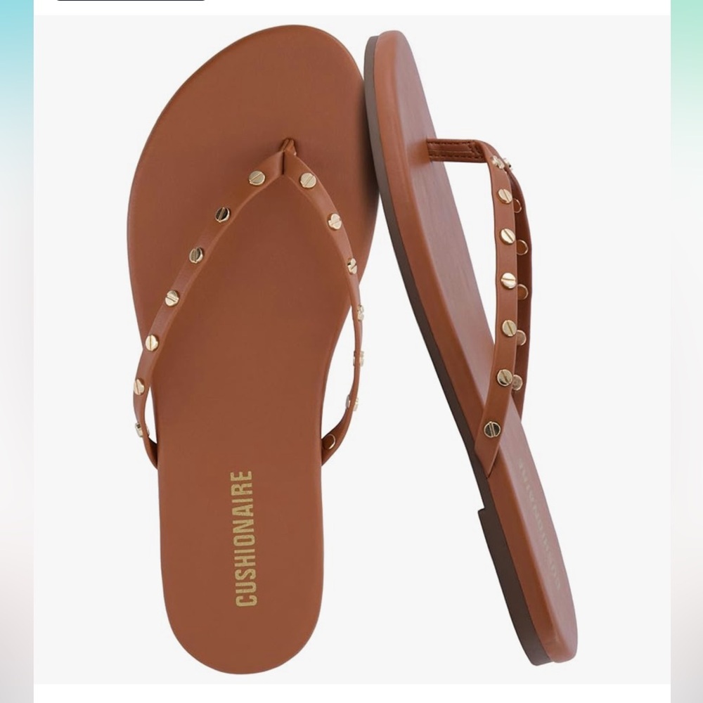 CUSHIONAIRE Confetti Women’s Studded Flip Flop Sandal